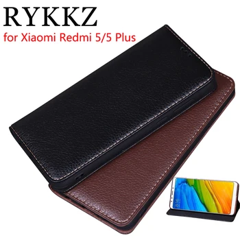 RYKKZ Luxusné Kožené Flip Cover Pre Xiao Redmi 5 5.7