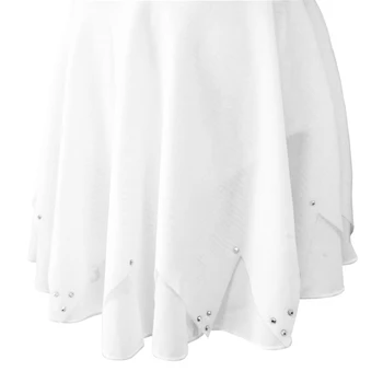 Rytmické obleky Deti krasokorčuľovanie šaty Pearl White Dievčatá, Ženy, Vysoko Kvalitný elastický elegantné zimné Korčuľovanie Šaty