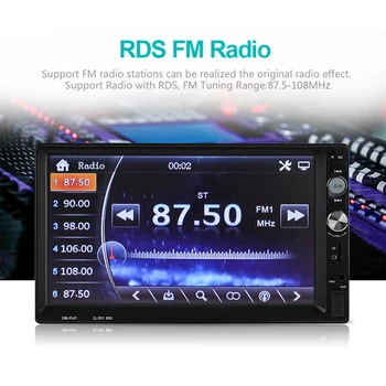 Rádio 2 Din Autoradio Bluetooth Handsfree MP5 Prehrávač AUX, USB Car Audio Zrkadlo Prepojenie Ovládacích prvkov na Volante 7