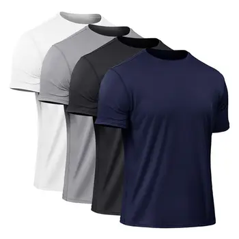 Rýchle Suché Kompresie pánske, Krátky Rukáv T-Shirts Beží Tričko Fitness Tesný Tenis Futbal Dres Telocvični Športového oblečenia