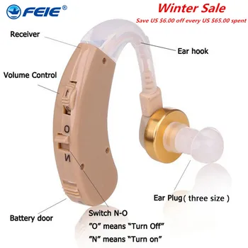 S-139 Wireless sluchadla Za Ucho Sluchu Pomoc Kit BTE Zvuku Hlasu Zosilňovač Min Veľkosť Audiphone Hluchota Sluch Headset