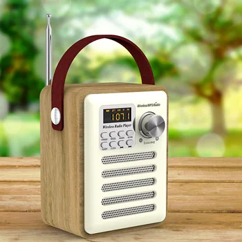 S Antény, Digitálne Hodiny, Domov Retro Vonkajšie TF Karty Mini Rádio FM Prijímač LED Displej USB Nabíjateľné MP3 Bluetooth Reproduktor