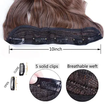 S-noilite dlhé vlnité clip in predlžovanie vlasov vlasy syntetické klip v jednom kuse vlasy prírodné čierna hnedá blondína hairpiece pre ženy