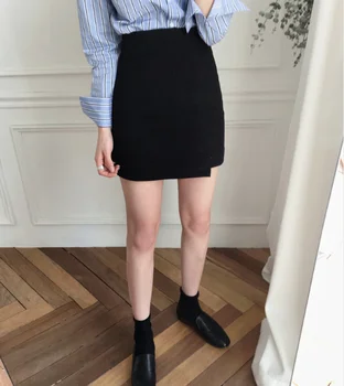 S-XL Bodycon Ceruzku Sukne slim Black Hip Sukne Nepravidelný Mini Sukne, Mini Sukne Letné Módy Saia Vysoký Pás Faldas Mujer