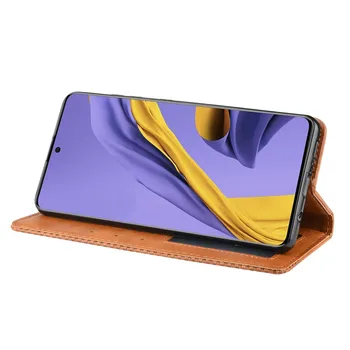S20 Ultra obal pre Samsung Galaxy S20 Plus A91 A81 A71 A70E A51 A41 A11 A21 A01 kryt flip book stojan peňaženky, kožené telefón taška