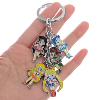 Sailor Moon Bandai Jupiter Kovové keyring keychain prívesok Prívesok Príslušenstvo Nastaviť Cosplay Prop