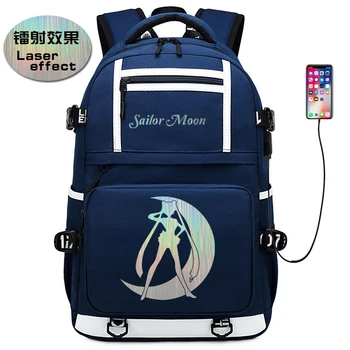 Sailor Moon Luna Mačka Ženy Roztomilý Batoh Plátno Školské Tašky pre Dospievajúce Dievčatá Kawaii Bookbag Notebook Batoh Cestovné Bagpack