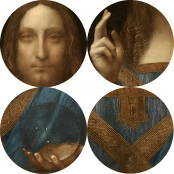 Salvator Mundi Blízkosti Wall Art Plátno Maľby Leonarda Da Vinci Reprodukcia Dekoratívne Plátno Tlačí Na Steny V Obývacej Izbe