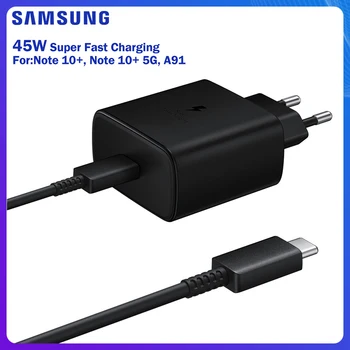 SAMSUNG Originálne maximálne 45 w USB-C Super Adaptívne Rýchle Nabíjanie Nabíjačky EP-TA845 Pre Samsung GALAXY Note 10 Plus Note10Plus 5G A91 Note10+