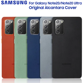 Samsung Poznámka 20 Ultra Alcantara Prípade Úradný Pôvodné Originálne Semiš Kožené Vybavené Protector SAMSUNG Galaxy Note20 Note20Ultra