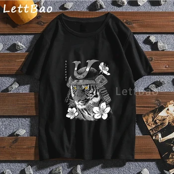 SAMURAJ TIGER pánske T-shirt Značky Harajuku Nadrozmerné Mužov a Žien Letnej Ulice, Hip Hop T-shirt Čínsky Štýl, Krátky Rukáv 2020