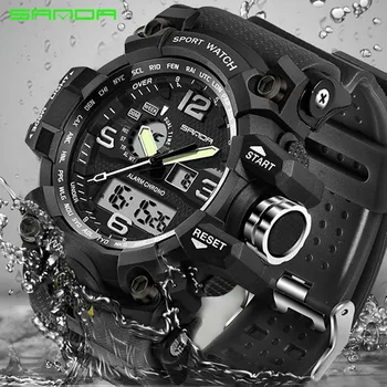 SANDA vojenské hodinky pánske nepremokavé športové hodinky top značky luxusné pánske hodinky pánske módne bežné hodinky relogio masculino