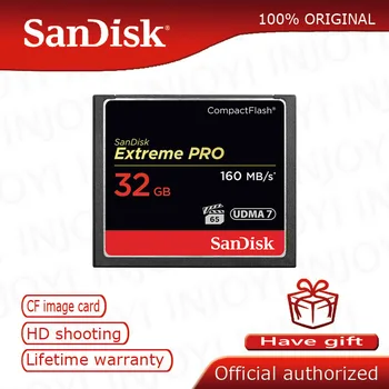 Sandisk Extreme Pro CF Karta 64 GB 32 GB, 16 GB 128 GB Compactflash Pamäťovej karty Až do 160MB/s Čítanie Rýchlosti pre bohatých 4K a Full HD video