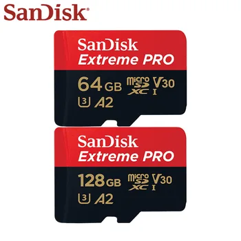 Sandisk Extreme PRO Kartu 64GB 128 GB Max. Rýchlosť Čítania 170MB/s A2 V30 Micro SD Kartu Class 10 UHS-I U3 TF Pamäťovej Karty