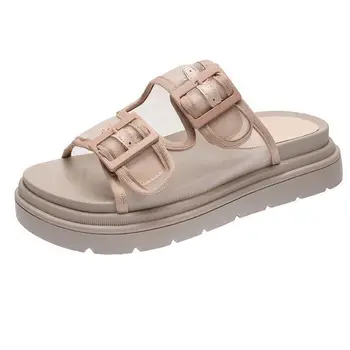 Sandále a papuče žena lete roku 2020 nové muffin hrubé dno pláže topánky čistý infračervené nosiť módne zvýšiť papuče žena t