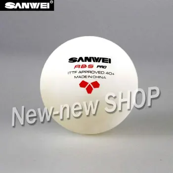 SANWEI 3-Hviezdičkový ABS 40+ PRO (2018 Nové), Stolný Tenis Lopty Schválené ITTF Nový Materiál Plast Poly Ping Pong Gule