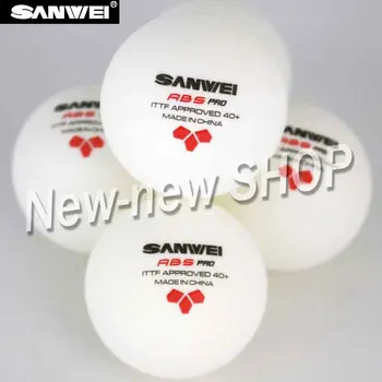 SANWEI 3-Hviezdičkový ABS 40+ PRO (2018 Nové), Stolný Tenis Lopty Schválené ITTF Nový Materiál Plast Poly Ping Pong Gule