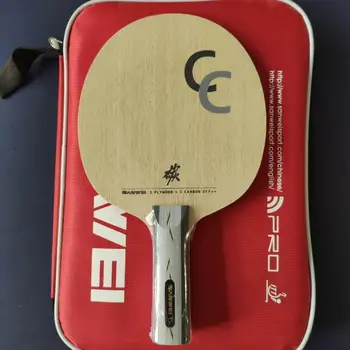 Sanwei CC ST rukoväť 5+2 Uhlíkové MIMO++ Stolný Tenis karbónová Čepeľ Ping Pong Raketa Bat