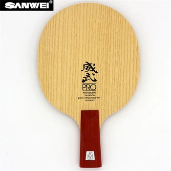 SANWEI V5 PRO Stolný tenis čepeľ profesionálne 7 preglejky quicky útoku+ slučky OFF+ ping pong raketa bat pádlo tenis de mesa