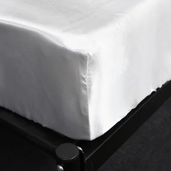 Saténová posteľná bielizeň elastické Vybavené List Luxusná posteľ Kryt posteľná bielizeň nastaviť listy matrac, Chránič na prehoz cez posteľ posteľ list na elastické kapely