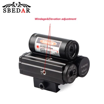 SBEDAR Taktické Červený/Zelený Laser Sight+LED Baterka Combo pre Lov Airsoft Pištoľ Pištoľ 20 mm Picatinny Rail Mount