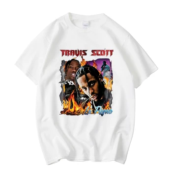 Scott Travis ASTROWORLD T-SHIRT Astroworld Tričko Tee Tlačiť T-shirt Hip Hop Tee Tričko NOVÝ PRÍCHOD Bavlna streetwear