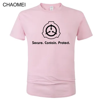 SCP Nadácia Bezpečné Obsahovať Chrániť Ventilátor SCP Wiki Logo Inšpiroval T-Shirt Muži Ženy Bavlna T-shirts Harajuku v Pohode Topy Tees C159
