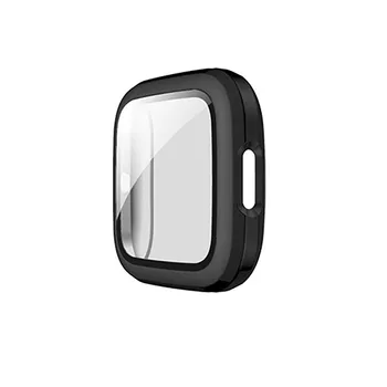 Screen Protector Prípade Pevného Tvrdeného Skla a PC Prípade Fitbit Naopak 2 Bežecká Zápästie Podporu Príslušenstvo