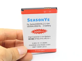 Seasonye 2ks/veľa 3000mAh / 11.5 Wh C11P1501 Náhradné Batérie Pre Asus Zenfone 2 Zenfone2 Laser ZE601KL Selfie ZD551KL ZE550KL