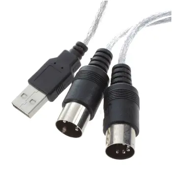Semoic USB V-OUT, MIDI Kábel PC Converter Hudby Klávesnice Adaptér Kábel