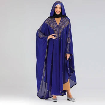 Sequin Bolero Pokrčiť Djelaba Femme Ženy krčí ramenami Niqab Abaya Kimono Dlho Moslimských Cardigan Islamskej Tunika Dubaj Turecko Kabát