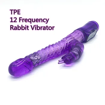 Sex Hračky Klitorisu Rabbit Vibrátor Pošvy Stimulátor 12 Frekvencie Vibračného G-spot Masturbator Masáž Zakrivené Čarovný Prútik pre Ženy