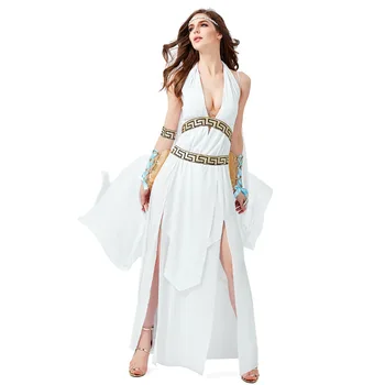 Sexy Lady Athena Kostým Arabčina Roman Princezná Cosplay Šaty Tvaru Gréckeho Olympijského Gréckej Bohyne Oblečenie Kostým Na Halloween