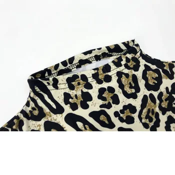 Sexy Ženy, Letné Leopard Tlač Ceruzka Šaty Rôznorodému Dizajnu, O-Krku Bez Rukávov Vysoký Pás Zakrývanie Tlač Štíhle Boky Mini Šaty