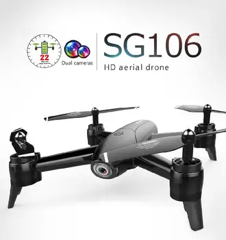 SG106 Drone s Dual Kamera 720P 1080P 4K WiFi FPV Reálnom Čase Letecký Video širokouhlý Optický Tok RC Quadcopter Vrtuľník Hračky