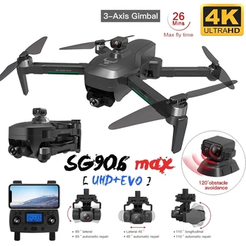 SG906 Max/906 pro2 Drone 4k HD Mechanické Gimbal Fotoaparát 5G Wifi Gps Systém Podporuje TF Kartu Hučí Vzdialenosti 1,2 km Letu 26 Min
