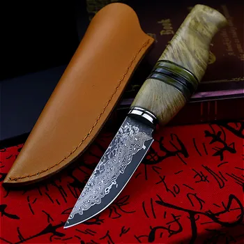 Shadowwood Damask Ocele Japonský samuraj taktický nôž vonkajšie jungle lovecký nôž rescue Samuraj nôž zber nôž