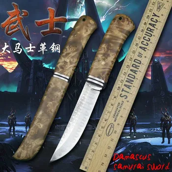 Shadowwood Damask Ocele Japonský samuraj taktický nôž vonkajšie jungle lovecký nôž rescue Samuraj nôž zber nôž