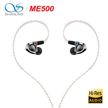 SHANLING ME500 HiFi Audio Triple Hybridné Ovládač(1DD+2 Knowles BA) Slúchadlá IEM Mosadz kovovým plášťom s Odnímateľný kábel MMCX