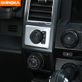 SHINEKA Auto Styling 4WD Štyri hnacie Koleso Prepnúť Tlačidlo Gombík Kryt Výbava pre Ford F150+Interiérové Doplnky