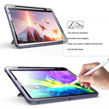 Shockproof Brnenie Prípade pre Nový iPad Pro 2020 Prípade s Ceruzkou Držiteľ Remienok na Ruku Stojan Zadný Kryt pre iPad Pro 11 12.9 2020 Kryt