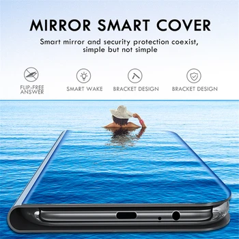 Shockproof Prípade Huawei P30 ELE-L29 Luxusné Smart Mirror vyklápací Kryt Na Huawei P30 Pro VOG-L29 Fundas Na P30 Lite MAR - LX1M