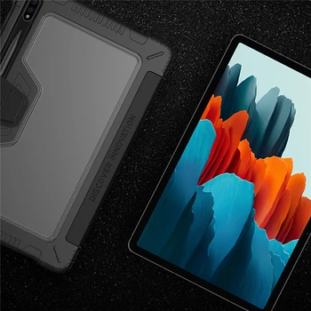 Shockproof Tablet Ochranné puzdro Magnetické Trifold Stojan Kožený Kryt pre Samsung Galaxy Tab S7 Tablet Príslušenstvo