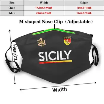Sicilia Futbal - Sicília , Taliansko Futbal Dres Pre Dospelých, Deti Proti Prachu, Filter Diy Maska Šport Ľudia Dostať I Na Sicílii Znak Mama