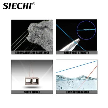 SIECHI 2020 Nové 300M 500M 1000M 4 Pramene 12-83LB Pletená vlasec PE Multilament Vrkoč Linky drôt Hladšie, Plávajúce Riadok
