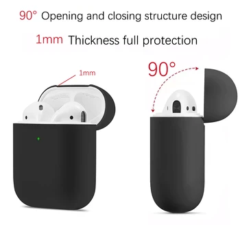 Silikónová Slúchadlá Do Uší Pre Prípad Apple Airpods 2 Puzdro Pre AirPods Bluetooth Plnenie Box Prípade Ultra Tenké AirPods Ochranné Puzdro