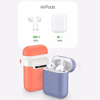 Silikónová Slúchadlá Do Uší Pre Prípad Apple Airpods 2 Puzdro Pre AirPods Bluetooth Plnenie Box Prípade Ultra Tenké AirPods Ochranné Puzdro
