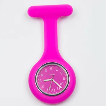 Silikónové hodinky sestra fob vreckové hodinky Farba fialová klip na hodinky nemocnici dar ošetrovateľstva študentov quartz hodiny dropshipping