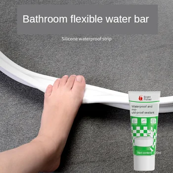 Silikónové Sprcha Vody Bariéru Flexibilné, samolepiace Waterstopper Skladacie Prah Vody Priehrady pre Kúpeľňu a Kuchyňu