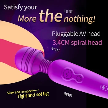 Silný Ústne Klitorisu AV Vibrátory Sexuálne Hračky pre Ženy, USB Nabíjanie Čarovná Palička Telo Masážneho Dospelých Produkty 10 Rýchlosti Vibrátor